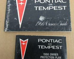1966 Pontiac Tempest Owner's Manual Set