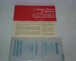 1967 Dodge Polara & Monaco Owner's Manual Set