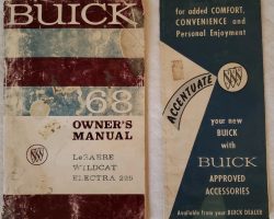 1968 Buick Electra 225, LeSabre, Wildcat Owner's Manual Set