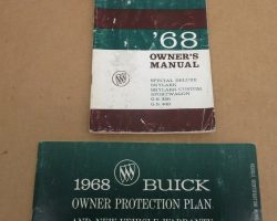 1968 Buick Skylark, Sportwagon, Special Owner's Manual Set