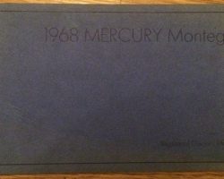 1968 Mercury Cyclone Owner's Manual