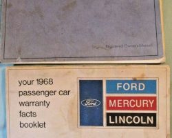 1968 Mercury Montego & Comet Owner's Manual Set
