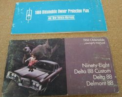 1968 Oldsmobile Delta 88 Custom, Delta 88 & Delmont 88 Owner's Manual Set