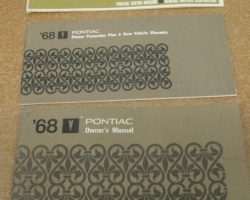 1968 Pontiac Bonneville Owner's Manual Set