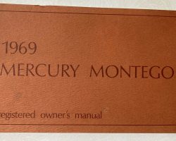 1969 Mercury Cyclone Owner's Manual