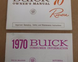 1970 Buick Riviera Owner's Manual Set