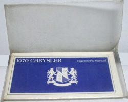 1970 Chrysler New Yorker Owner's Manual Set