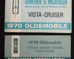 1970 Oldsmobile Vista Cruiser Owner's Manual Set