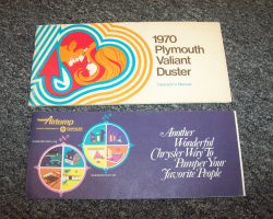 1970 Plymouth Valiant & Duster Owner's Manual Set