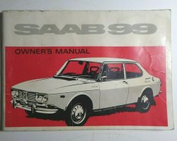 1970 Saab 99 Owner's Manual