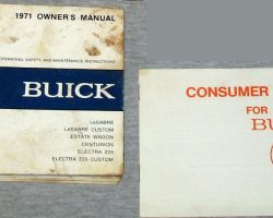 1971 Buick Electra 225, Electra 225 Custom Owner's Manual Set