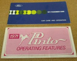 1971 Ford Pinto Owner's Manual Set