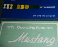 1971 Ford Mustang Owner's Manual Set