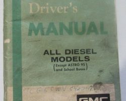 1971 GMC Truck Diesel Models Owner's Manual