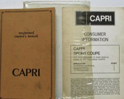 1971 Mercury Capri Owner's Manual Set