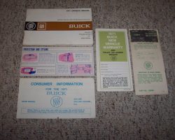1971 Buick Skylark Owner's Manual Set