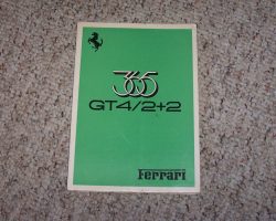 1972 Ferrari GT4 2+2 Owner's Manual