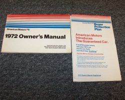1972 AMC Ambassador Owner's Manual Set