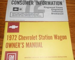 1972 Chevrolet Brookwood Owner's Manual Set