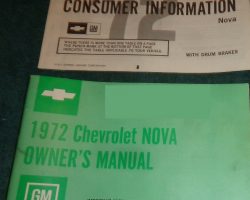 1972 Chevrolet Nova Owner's Manual Set