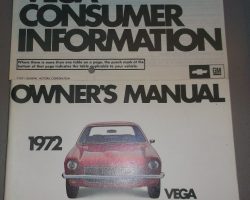 1972 Chevrolet Vega Owner's Manual Set