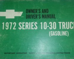 1972 Chevrolet Blazer Owner's Manual