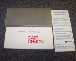 1972 Dodge Dart & Demon Owner's Manual Set