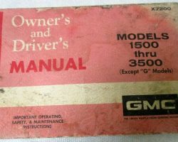 1972 GMC Jimmy Owner's Manual