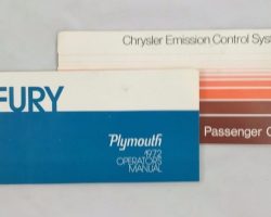 1972 Plymouth Fury Owner's Manual Set