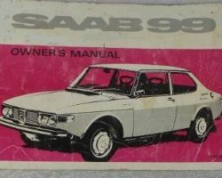 1972 Saab 99 Owner's Manual