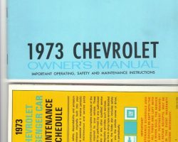 1973 Chevrolet Bel Air Owner's Manual Set