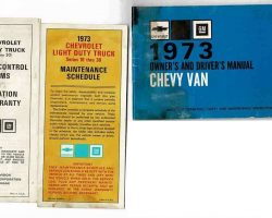 1973 Chevrolet Van Owner's Manual Set