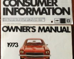 1973 Chevrolet Vega Owner's Manual Set