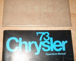 1973 Chrysler New Yorker Owner's Manual Set