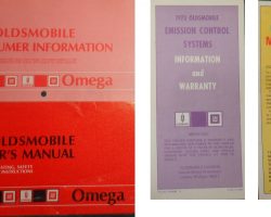 1973 Oldsmobile Omega Owner's Manual Set