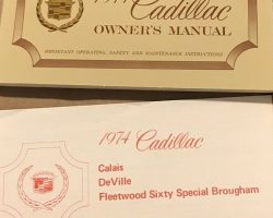 1974 Cadillac Deville Owner's Manual Set