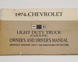 1974 Chevrolet Blazer Owner's Manual