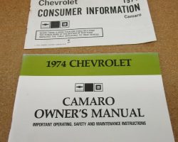 1974 Chevrolet Camaro Owner's Manual Set