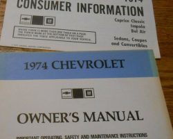 1974 Chevrolet Caprice Owner's Manual Set