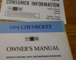 1974 Chevrolet Impala Owner's Manual Set