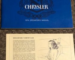 1974 Chrysler New Yorker Owner's Manual Set