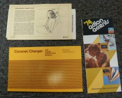 1974 Dodge Coronet & Charger Owner's Manual Set