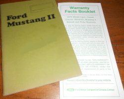 1974 Ford Mustang II Owner's Manual Set