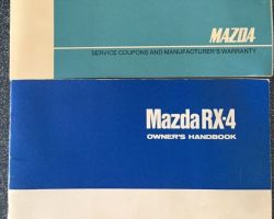 1974 Mazda RX-4 Owner's Manual Set