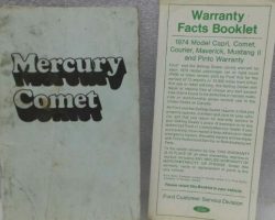 1974 Mercury Comet Owner's Manual Set