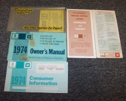 1974 Oldsmobile Cutlass, Cutlass S, Cutlass Supreme & Vista Cruiser Owner's Manual Set