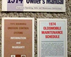 1974 Oldsmobile Toronado Owner's Manual Set