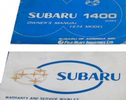 1974 Subaru 1400 Owner's Manual Set