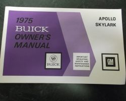 1975 Buick Apollo, Skylark Owner's Manual