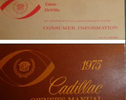 1975 Cadillac Calais Owner's Manual Set